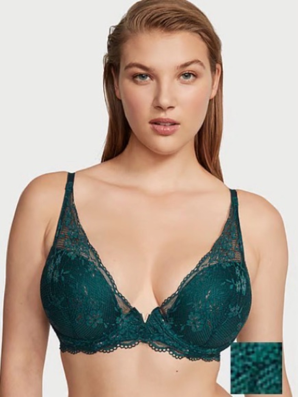 Lightly Lined Lace Plunge Bra